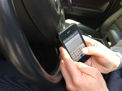 Using mobile whilst driving